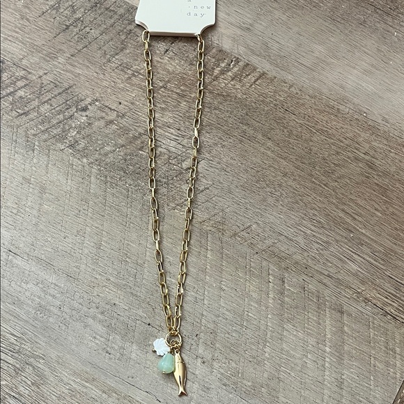 a new day Gold Necklace with Charms - Picture 1 of 2